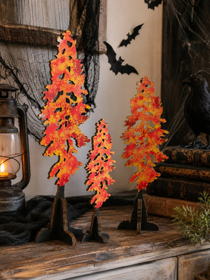 tree tabletop silhouettes - Red Autumn styled photo