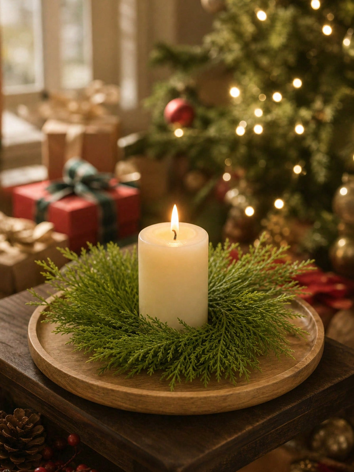 cedar candle ring - main photo