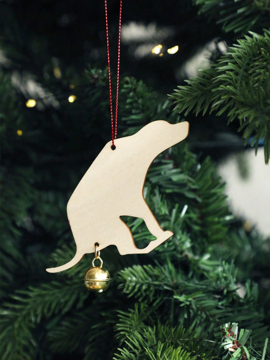 dog silhouette Christmas ornament - main photo