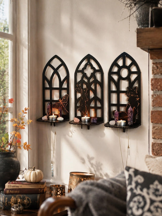 gothic window crystal wall shelf - main photo