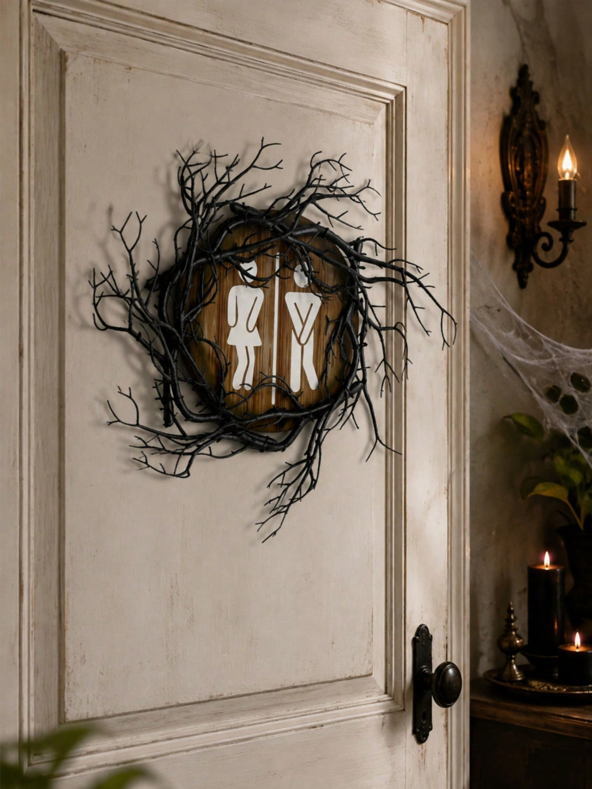 gothic restroom sign - main photo