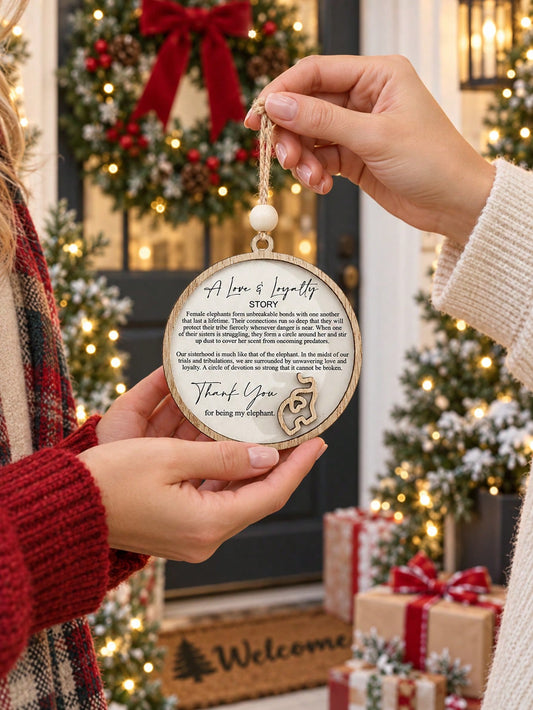 elephant friendship Christmas ornament - main photo