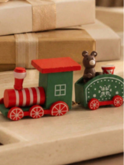 green red Christmas train decor - main photo