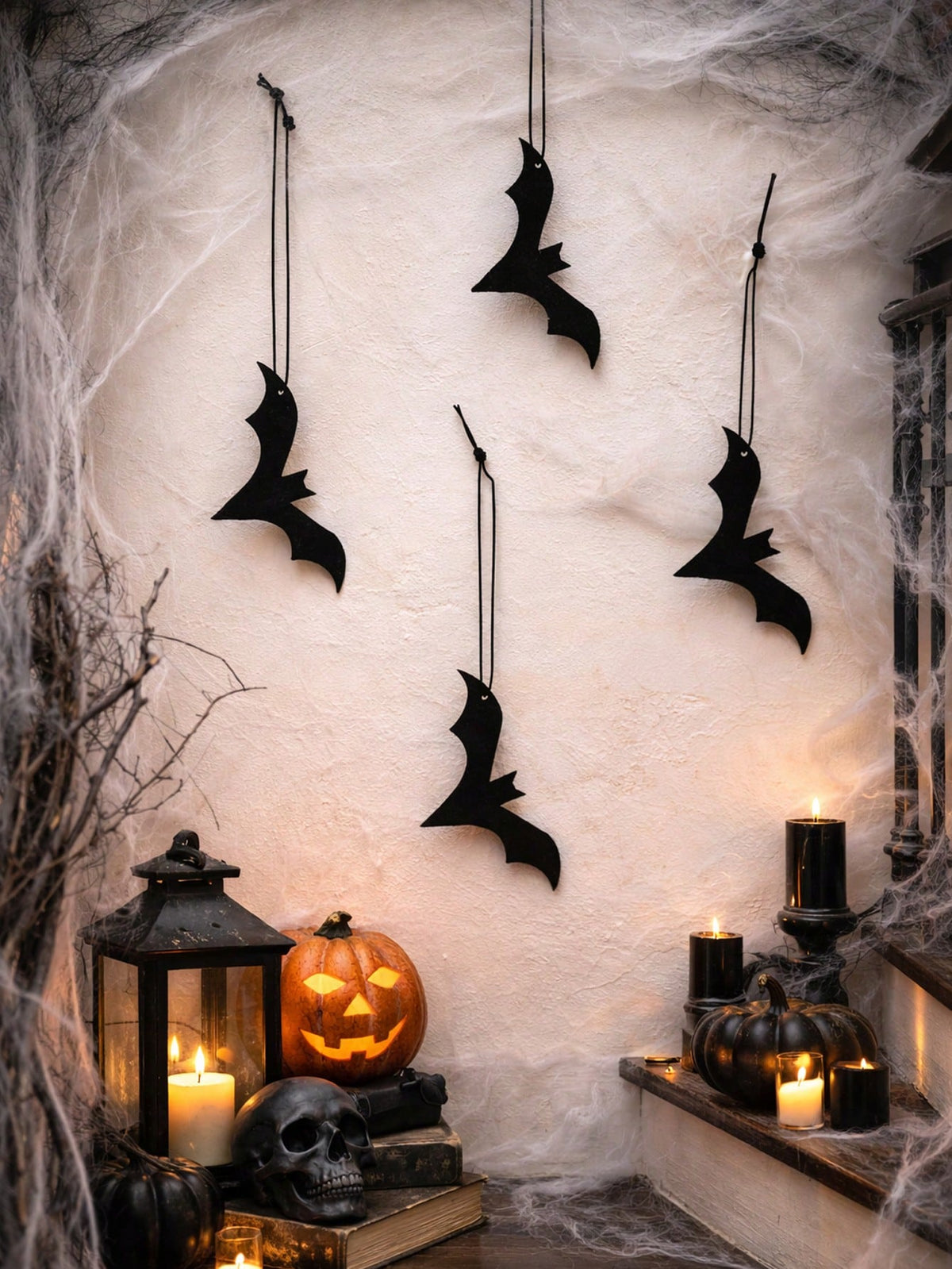 black bat hanging decorations - main photo