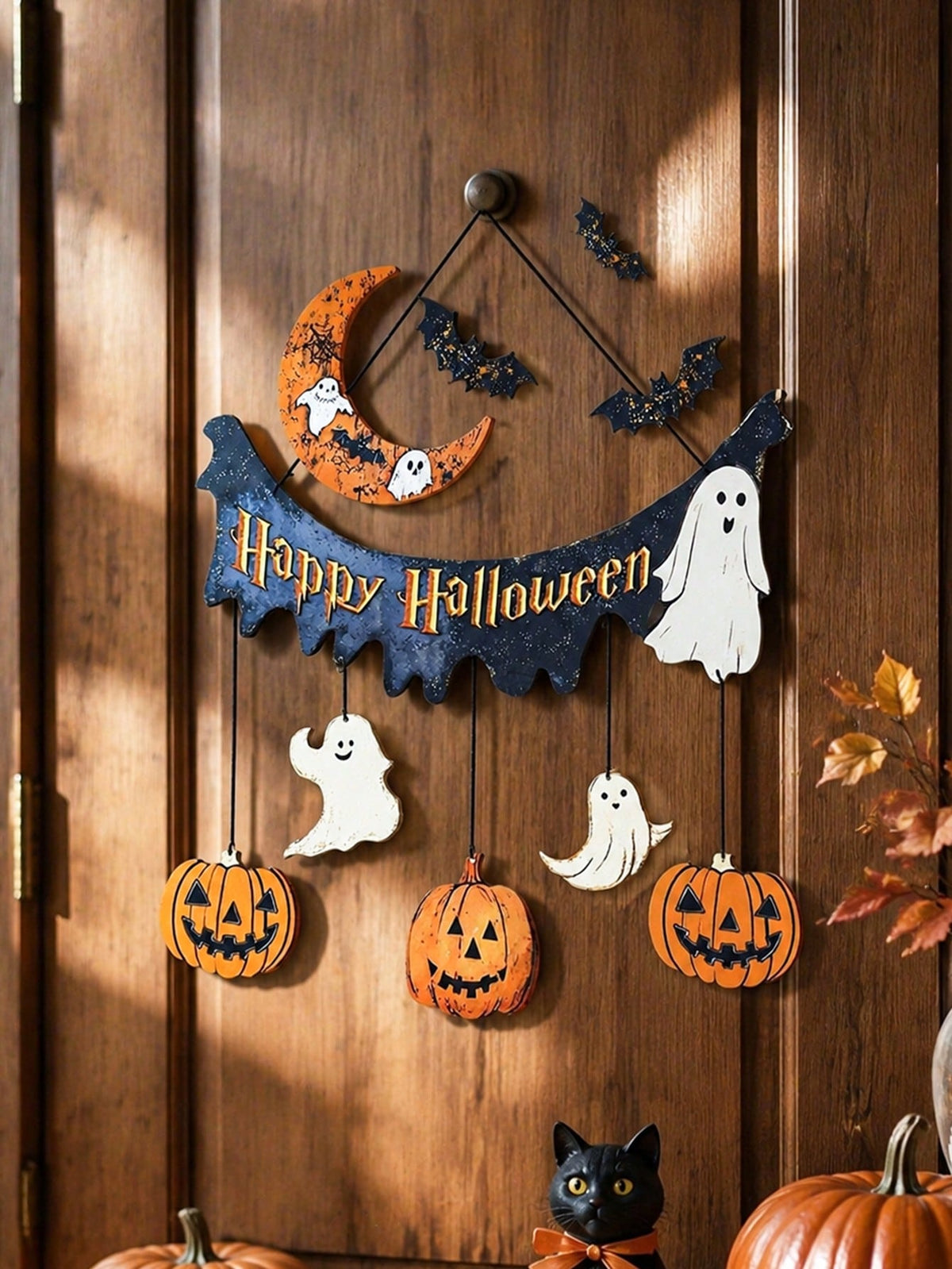 Halloween moon ghost door hanging set - main photo