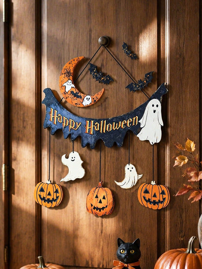 Halloween moon ghost door hanging set - main photo