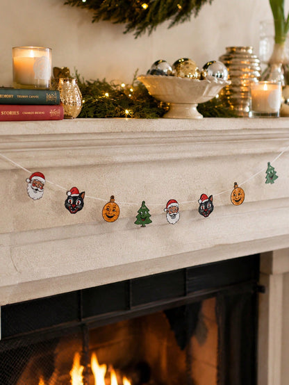 black cat Christmas garland - main photo