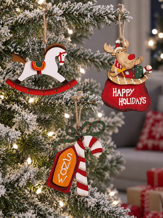 vintage rocking horse candy cane ornament - main photo