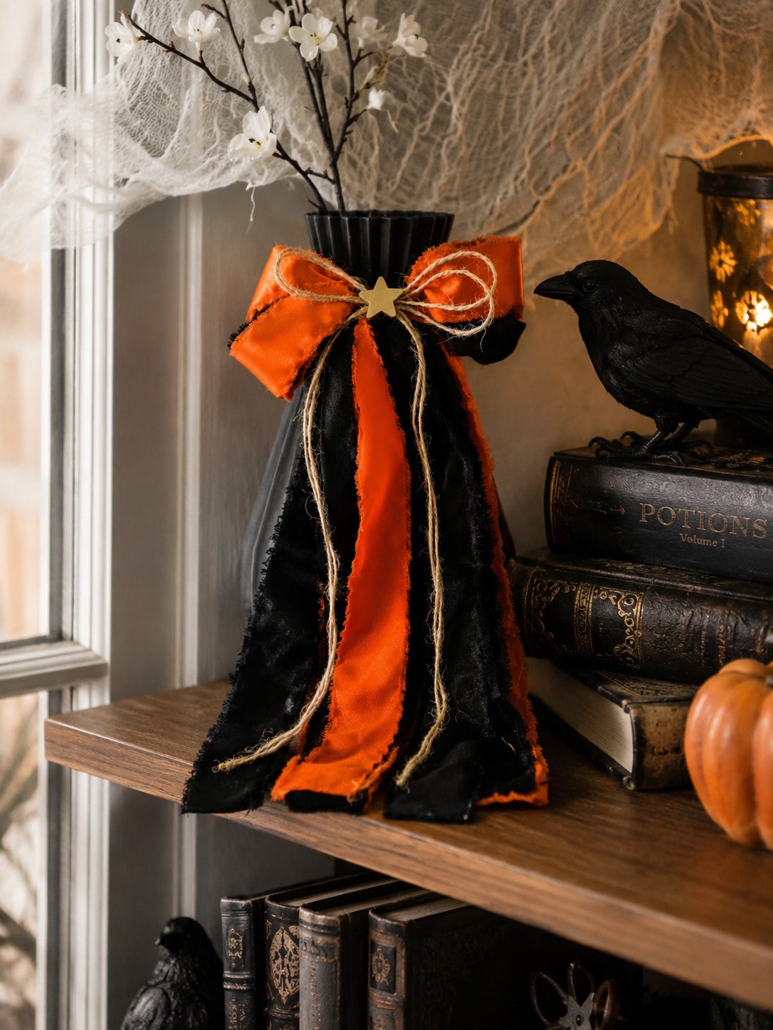 Halloween vase bow ribbon - main photo