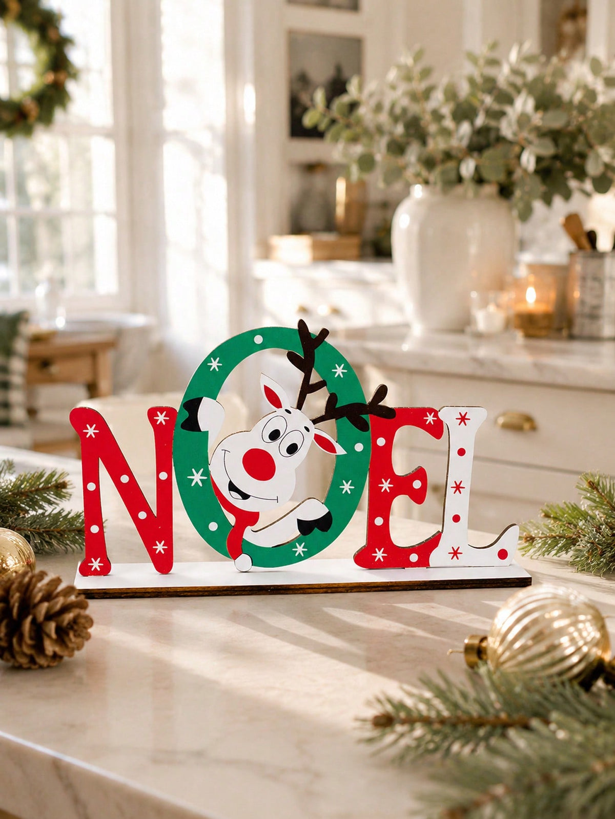 Christmas letter tabletop sign - main photo