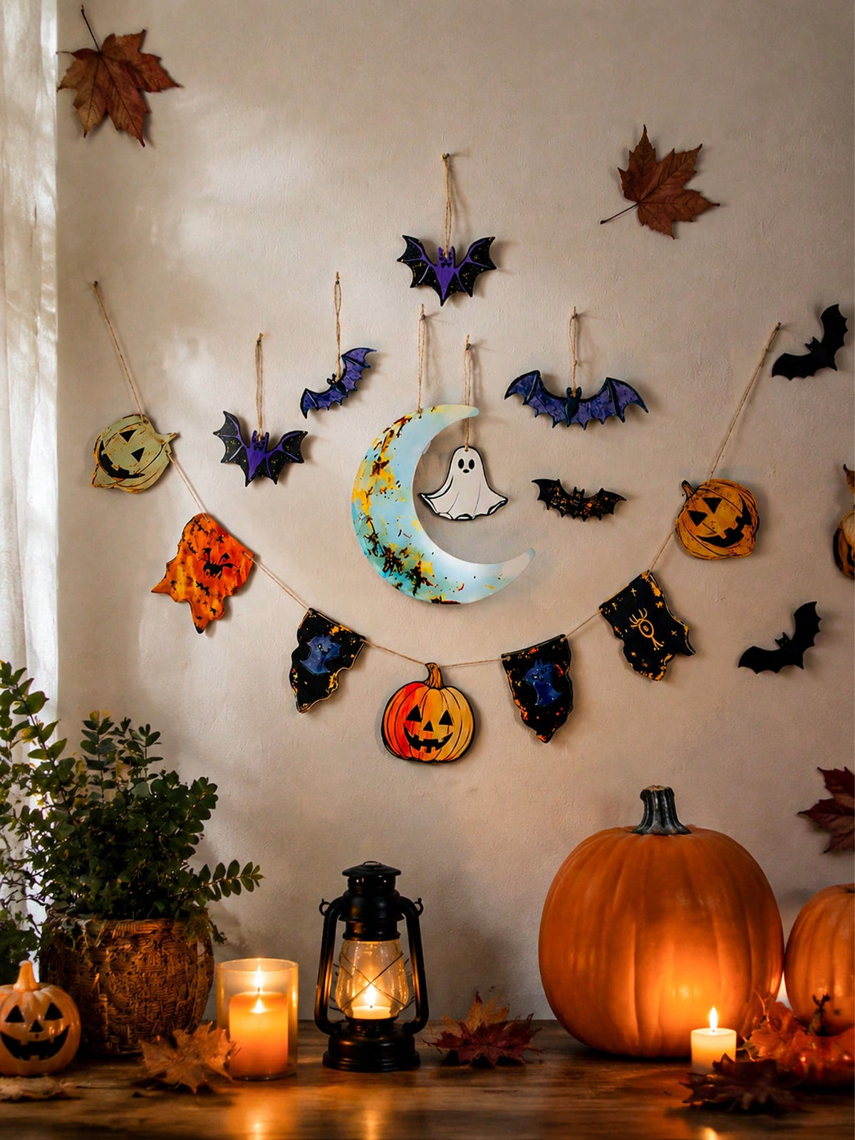 ghost pumpkin moon Halloween banner - main photo