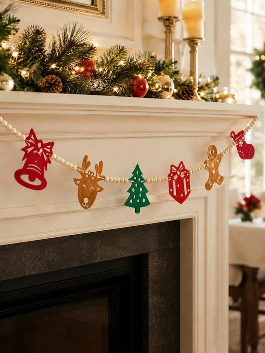 Christmas icons felt garland - main photo