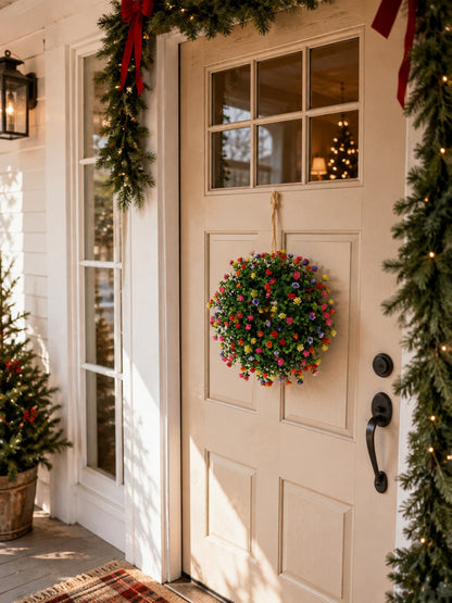 mini berry blossom Christmas wreath - main photo