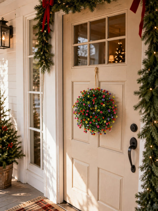 mini berry blossom Christmas wreath - main photo