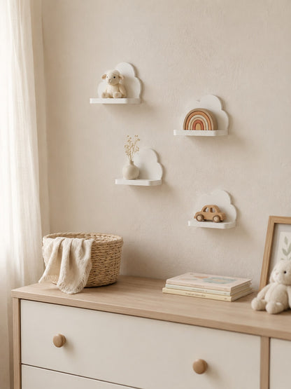 white cloud floating wall shelf - main photo