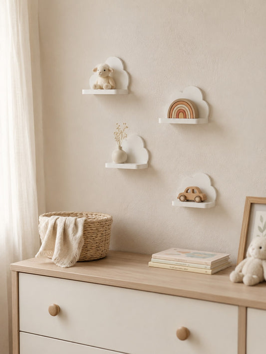 white cloud floating wall shelf - main photo