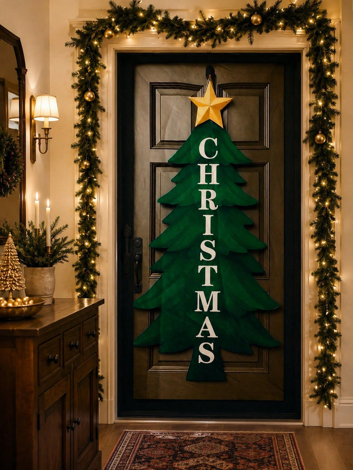 Christmas tree door banner - main photo