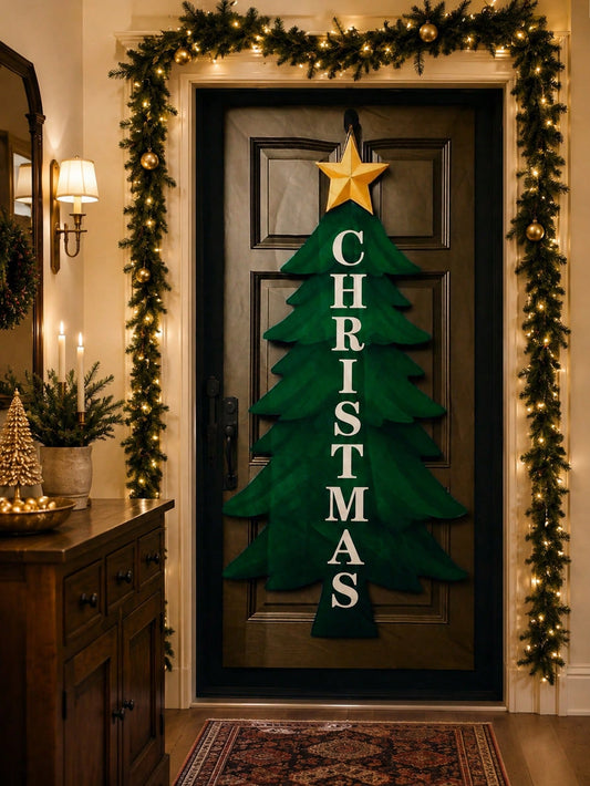 Christmas tree door banner - main photo
