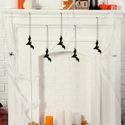 black bat hanging decorations - styled photo