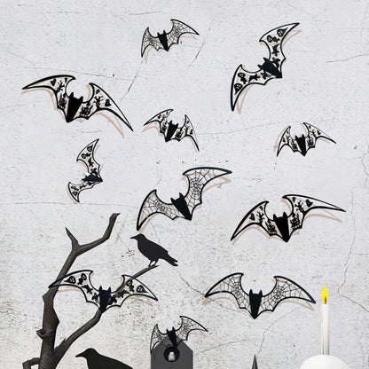 black bat wall stickers 14 pieces - styled photo