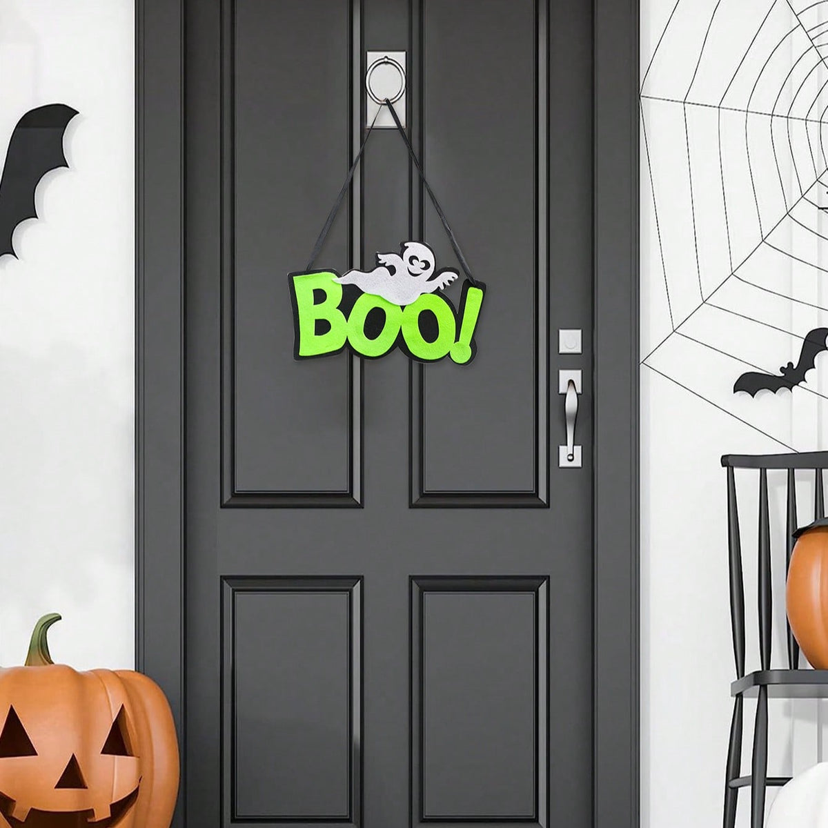 boo Halloween door sign - styled photo