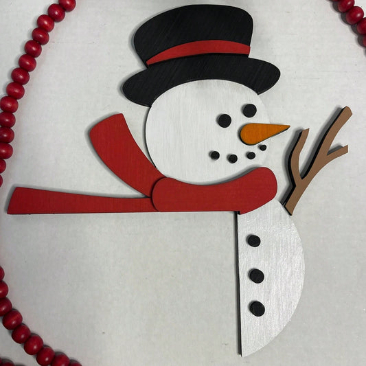 snowman door frame corner decor - styled photo