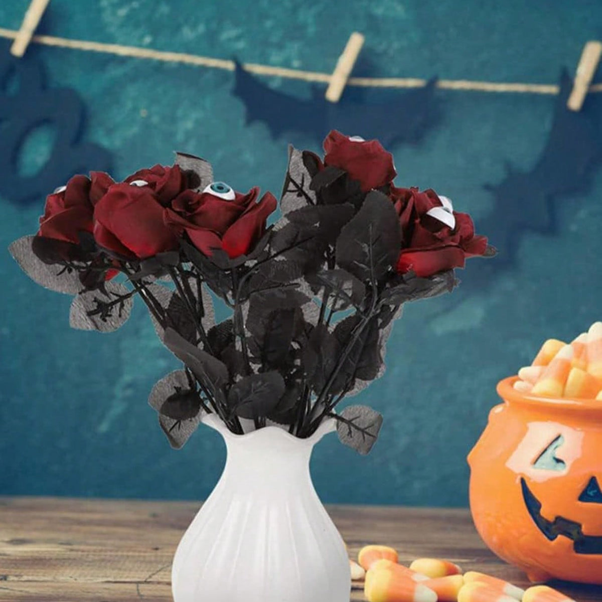 eyeball rose artificial flowers - styled photo
