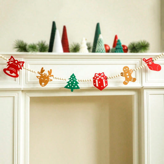 Christmas icons felt garland - styled photo