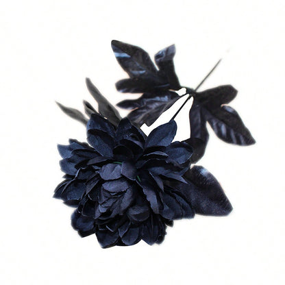 black dahlia artificial flower - styled photo