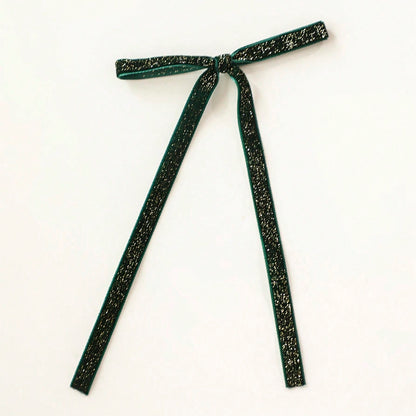 velvet wine glass bows - Green photo 2