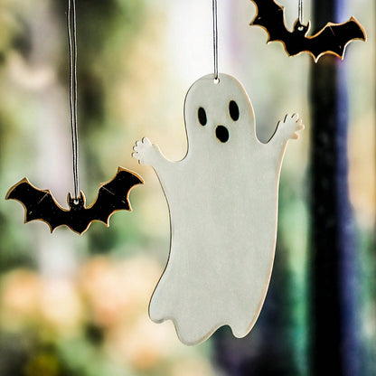 ghost bat window hanging decor - styled photo