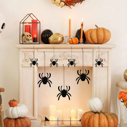 black spider hanging decorations - styled photo