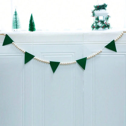 green felt pennant garland - styled photo