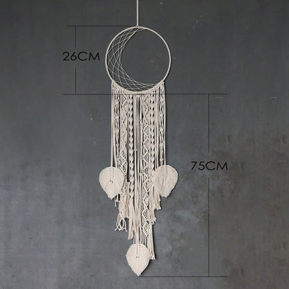 crescent moon macrame dream catcher - styled photo