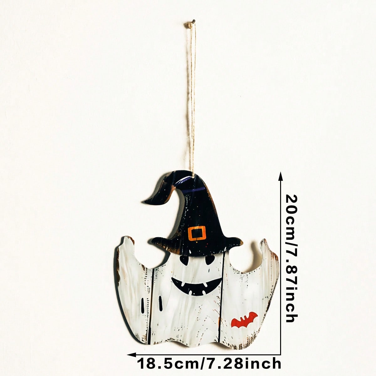 witch hat ghost hanging sign - styled photo