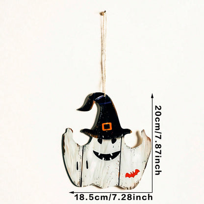 witch hat ghost hanging sign - styled photo