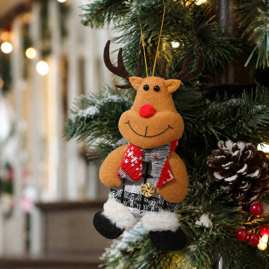 plush reindeer Christmas ornament - styled photo