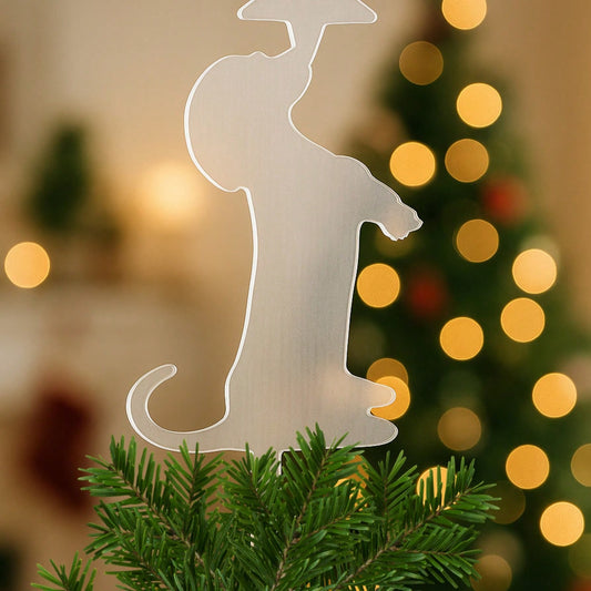 dog silhouette star tree topper - styled photo