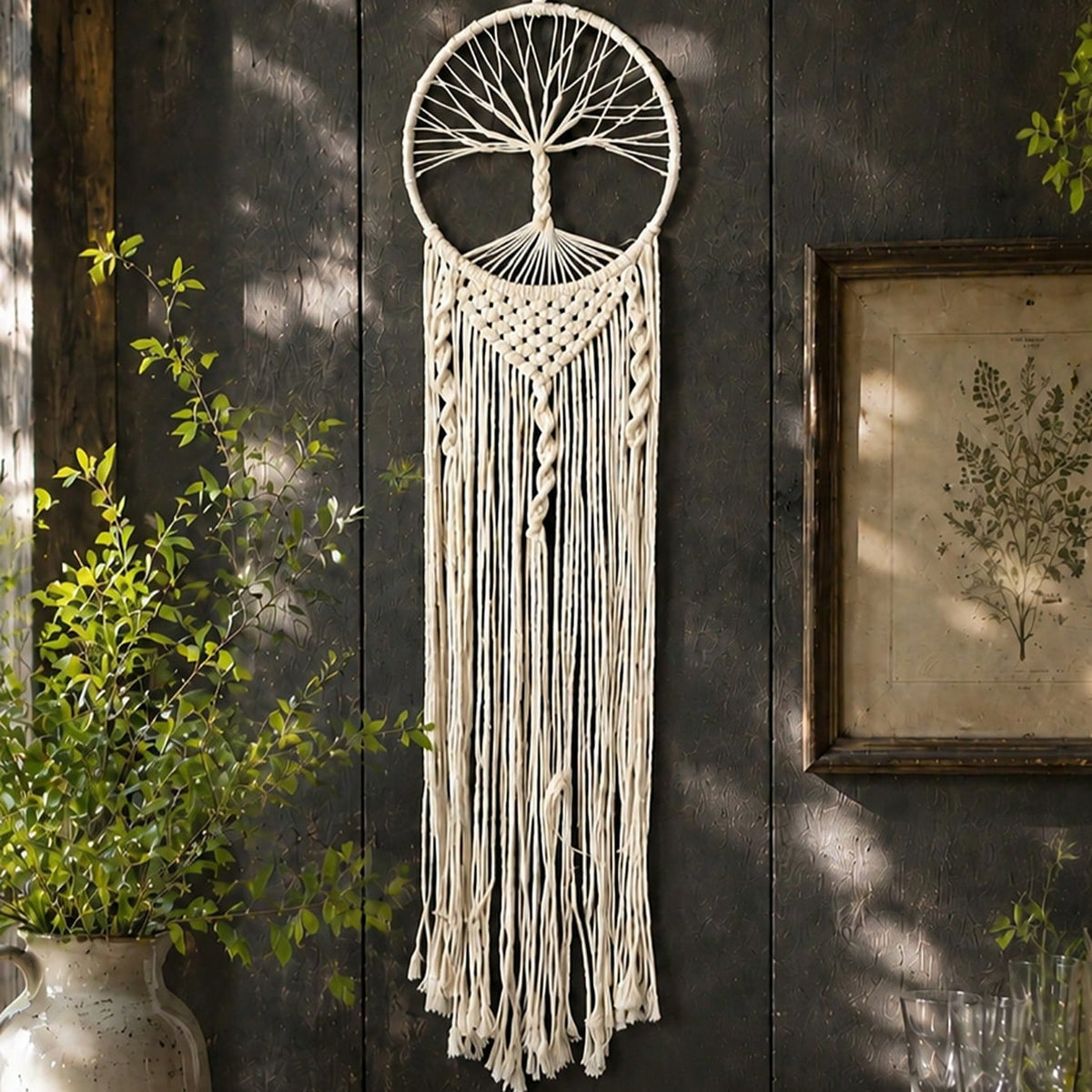 tree of life macrame dream catcher - styled photo