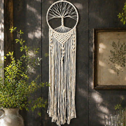 tree of life macrame dream catcher - styled photo