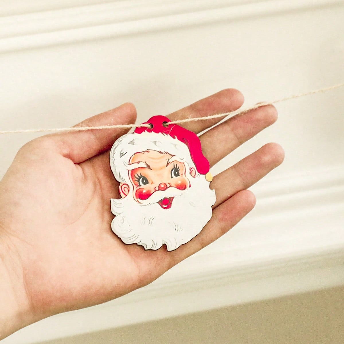 vintage Santa Claus garland - styled photo