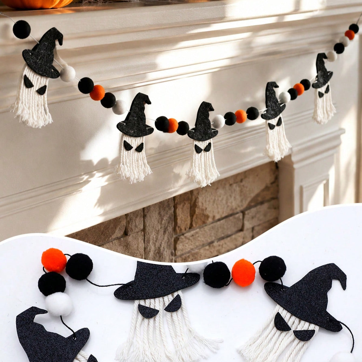 witch ghost Halloween banner - styled photo
