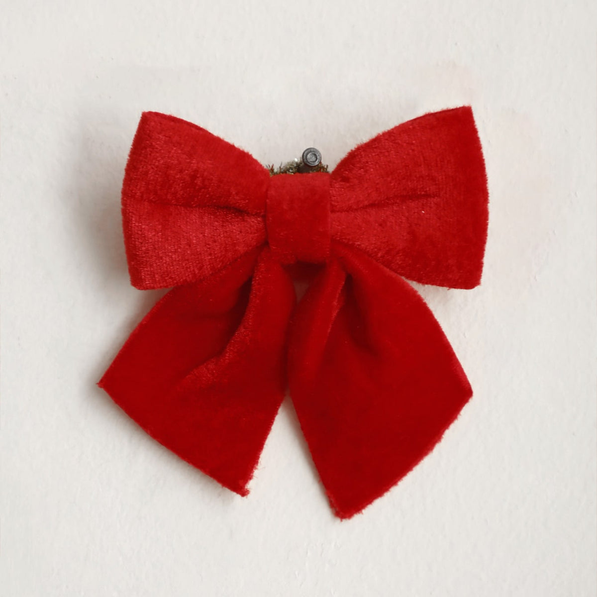 red velvet Christmas bow - styled photo