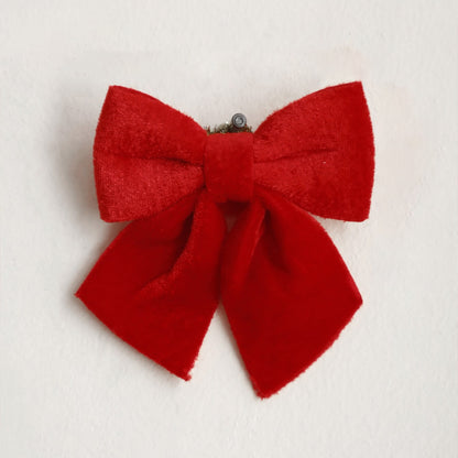 red velvet Christmas bow - styled photo