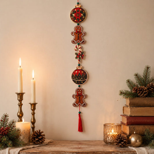 gingerbread candy cane hanging decor - styled photo