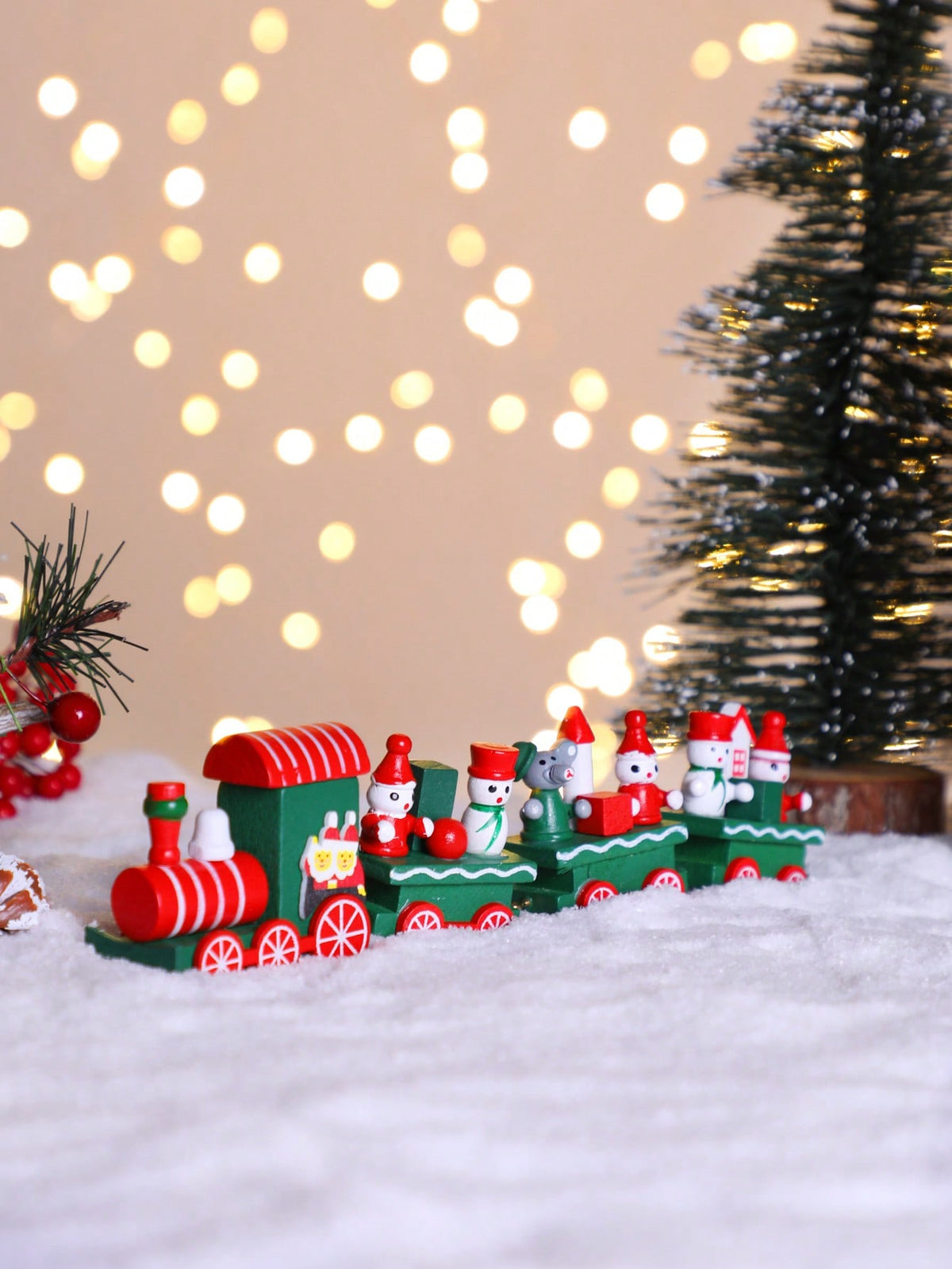 Christmas train elf snowman decor - photo 3