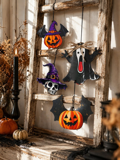 skull pumpkin ghost hanging ornaments - photo 3
