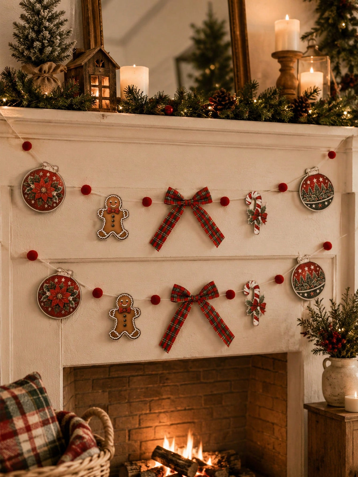 gingerbread candy cane garland - photo 3