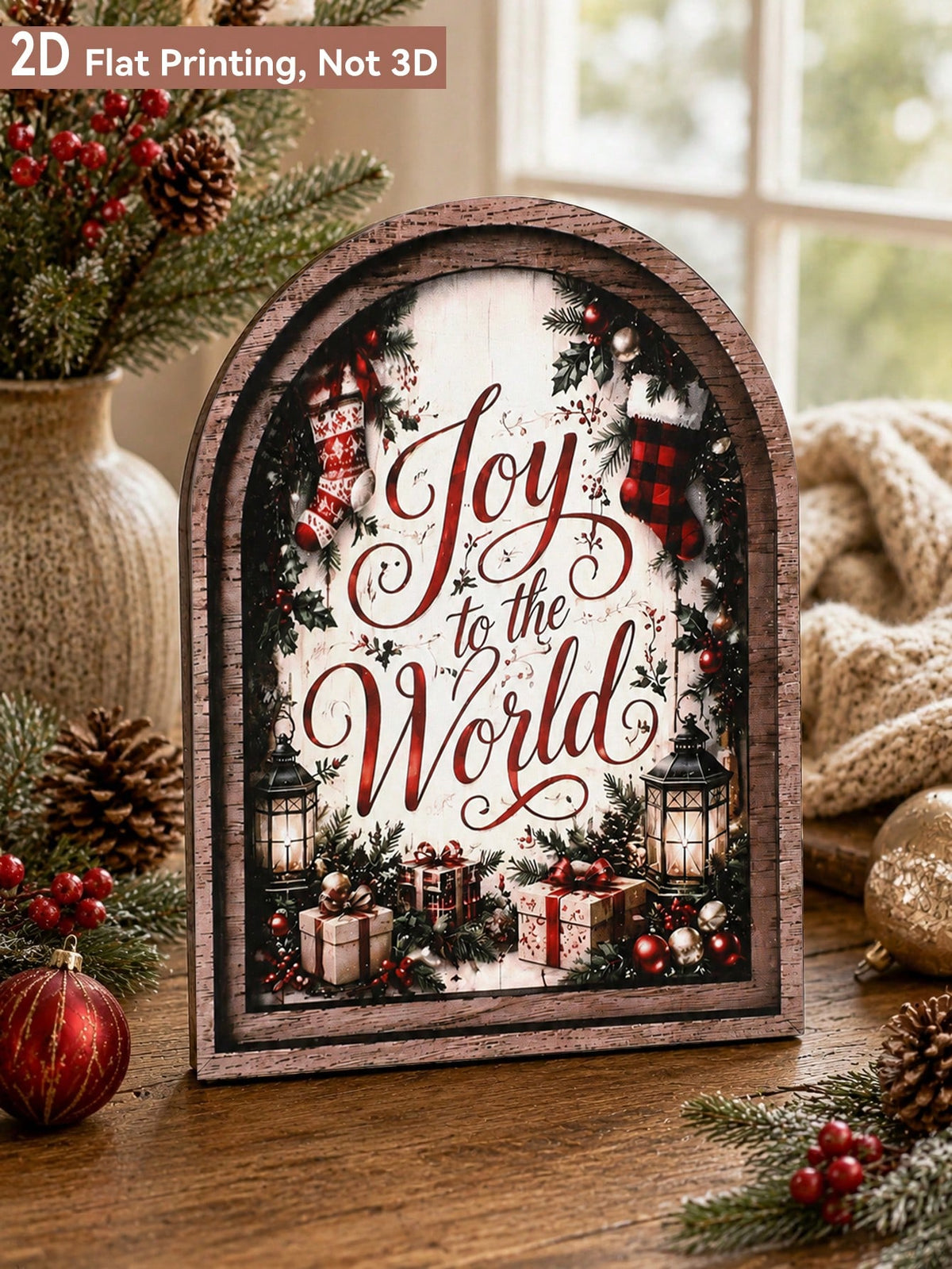 joy to the world arch tabletop sign - photo 3
