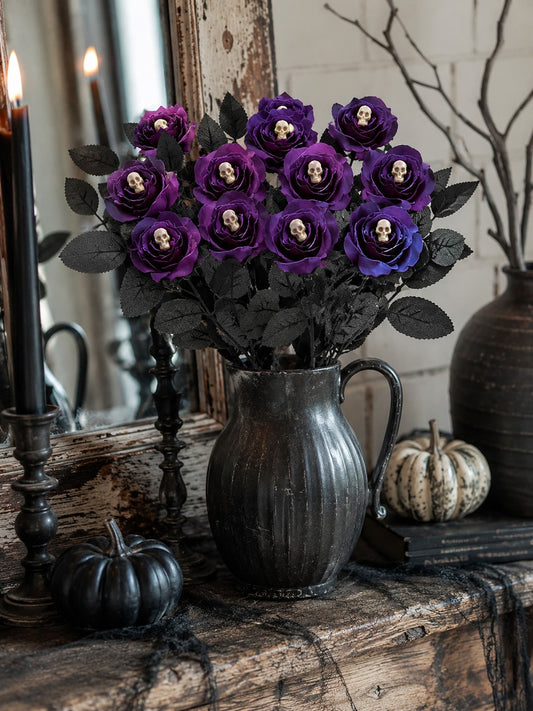 purple skull rose artificial flowers - photo 2